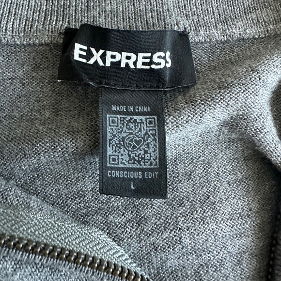 Express | Merino Wool Sweater | Mens | Large | Grey - Picture 4 of 6